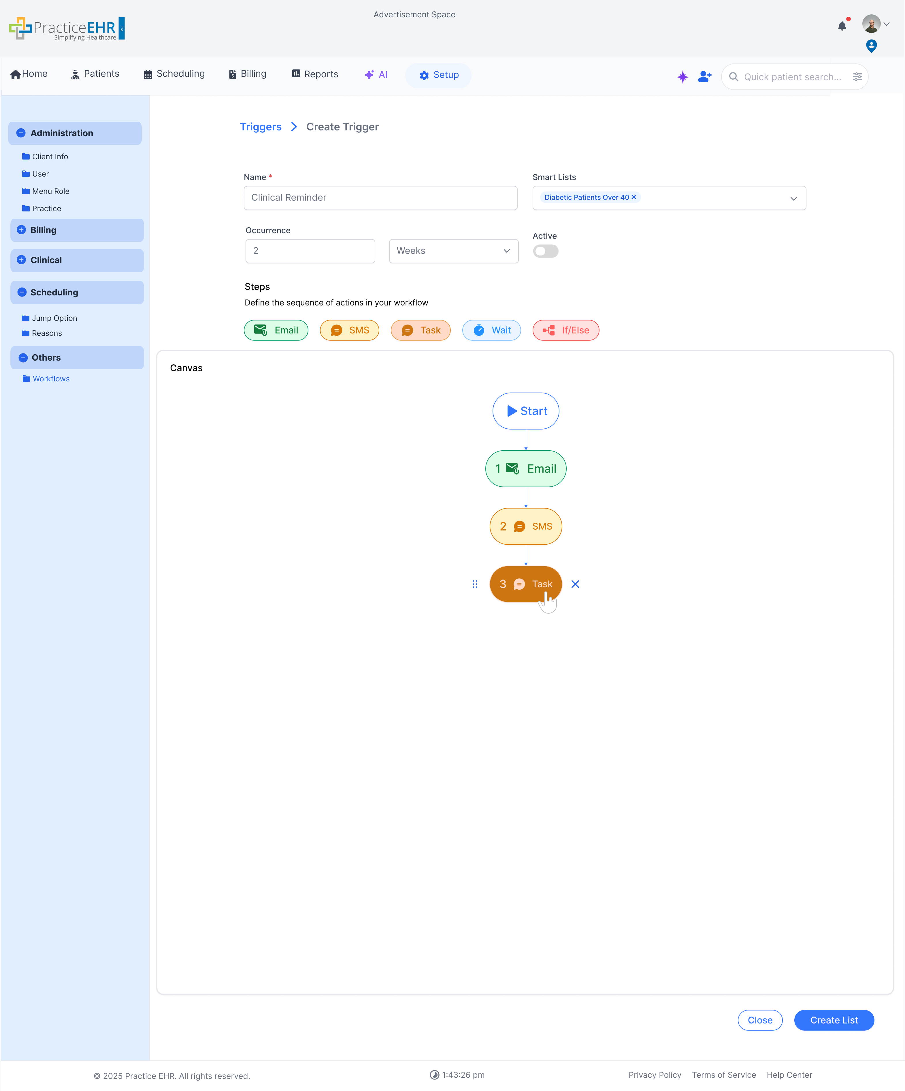 Trigger detail screen 10