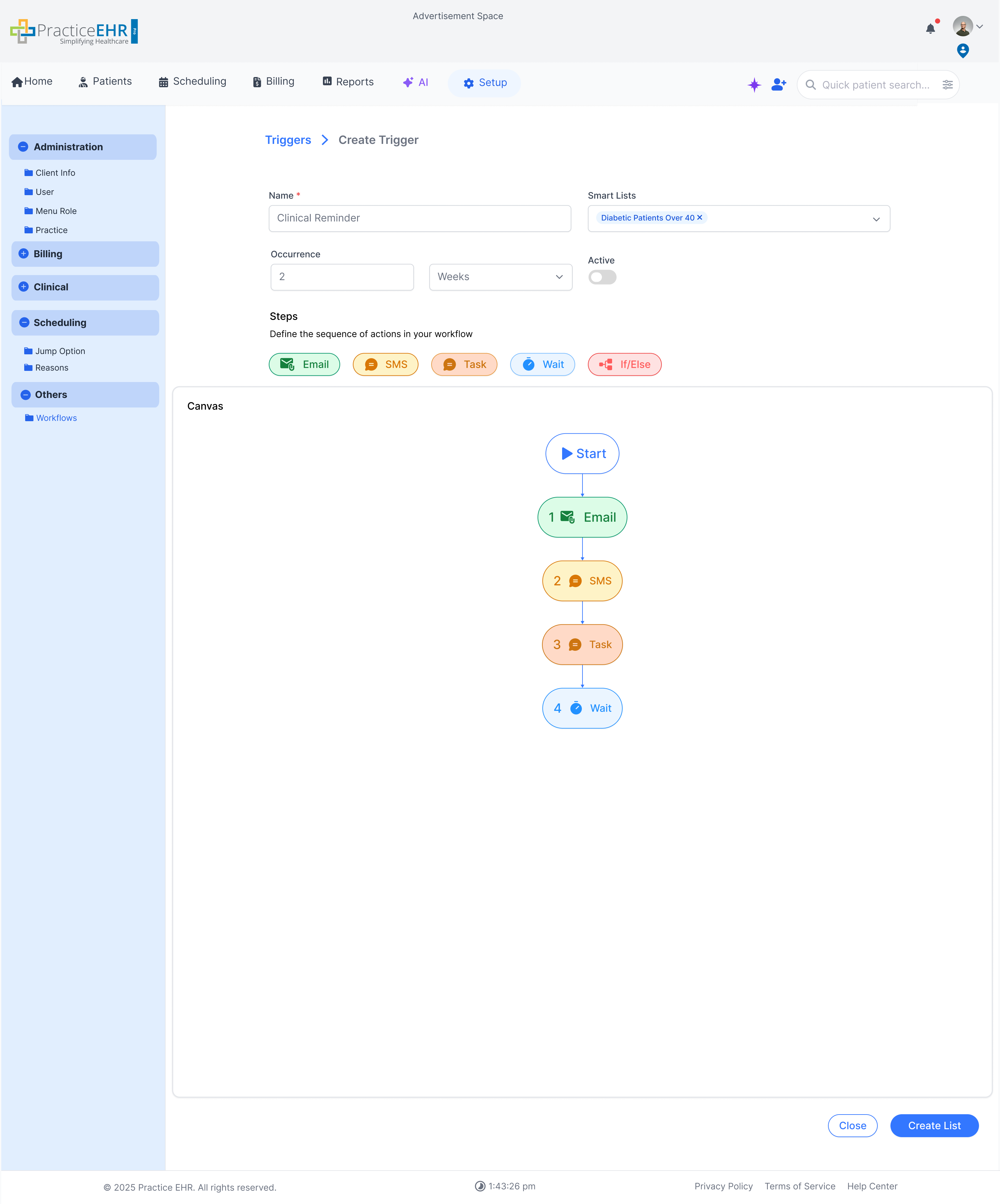 Trigger detail screen 12