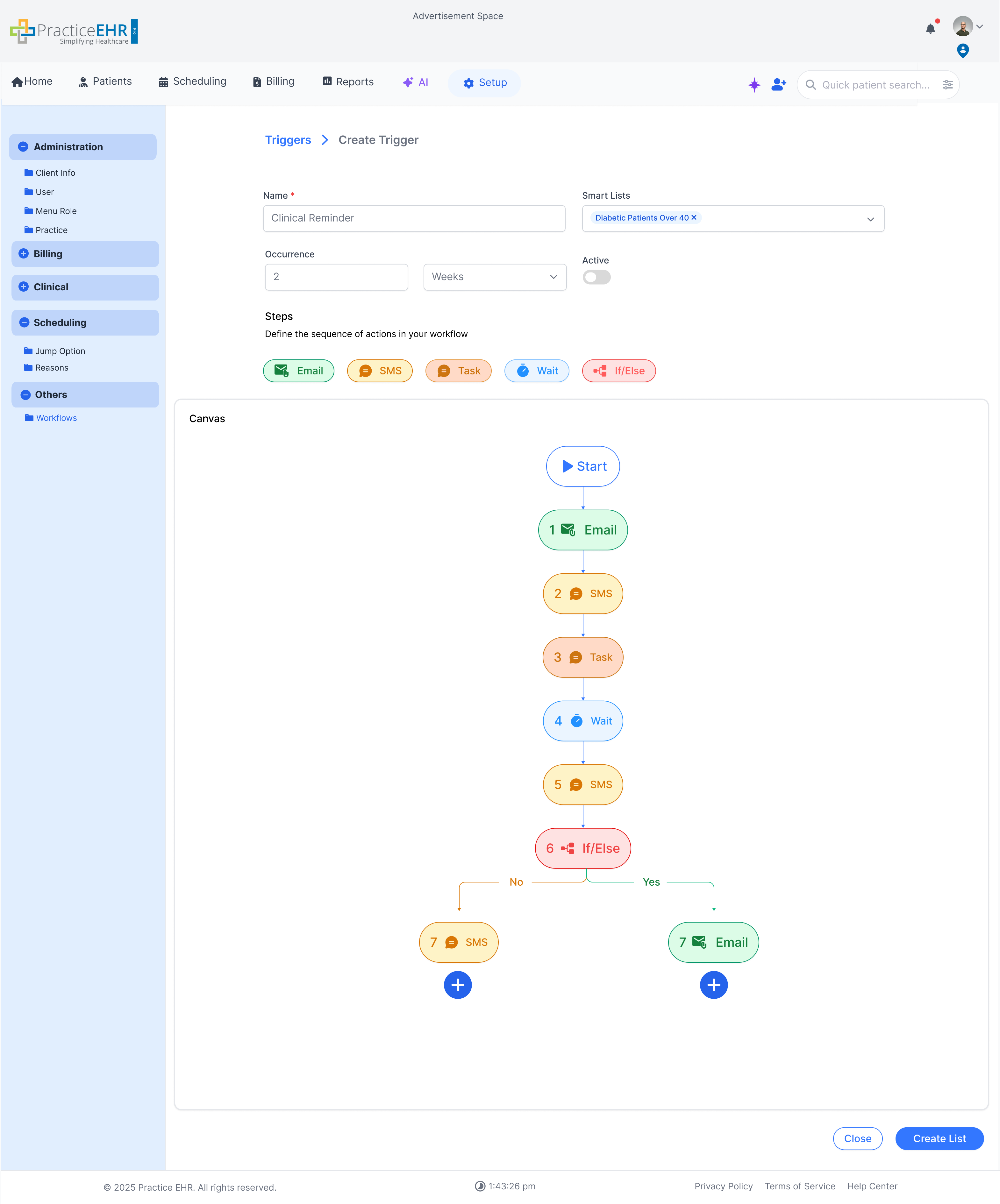 Trigger detail screen 17