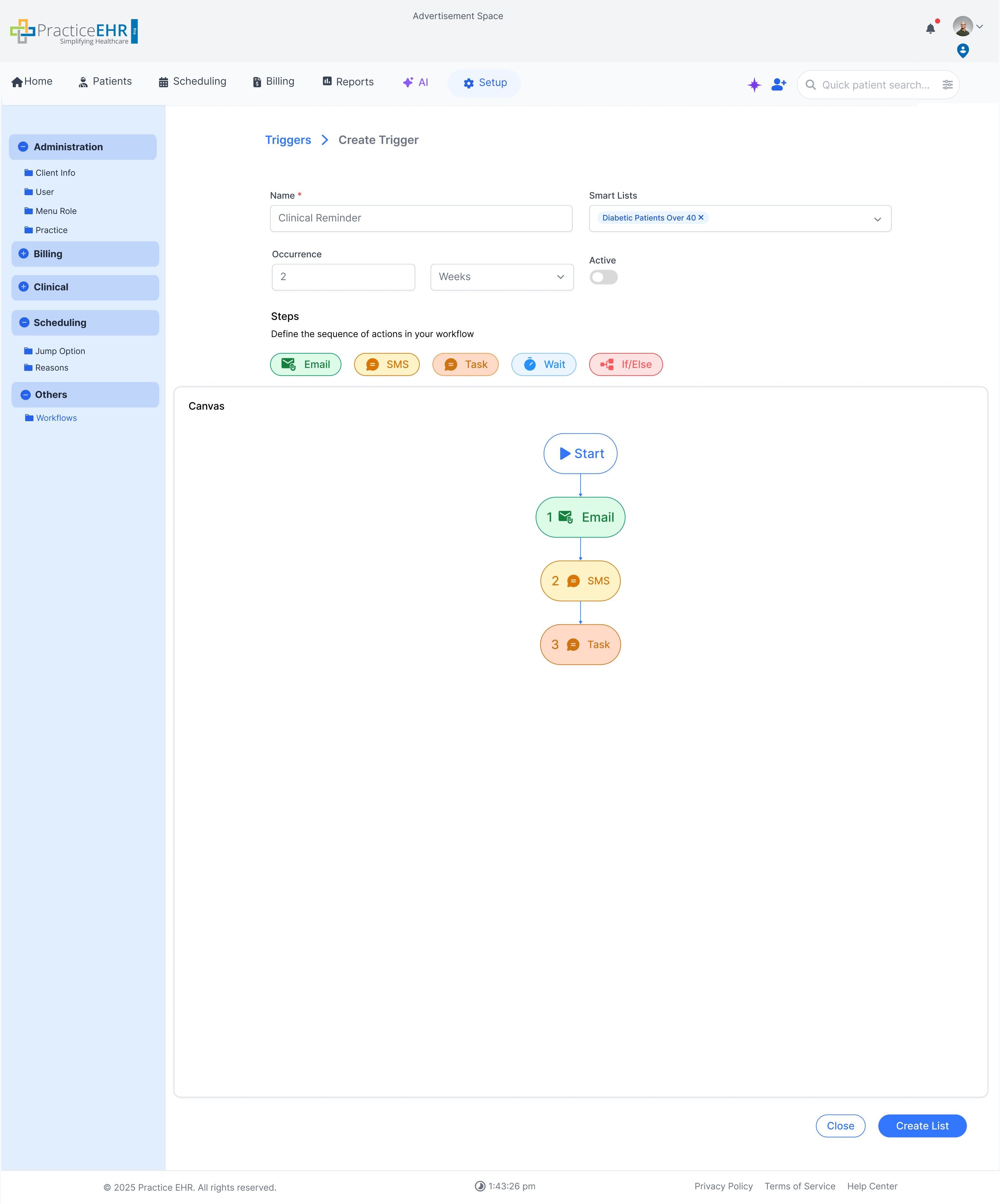 Trigger detail screen 9